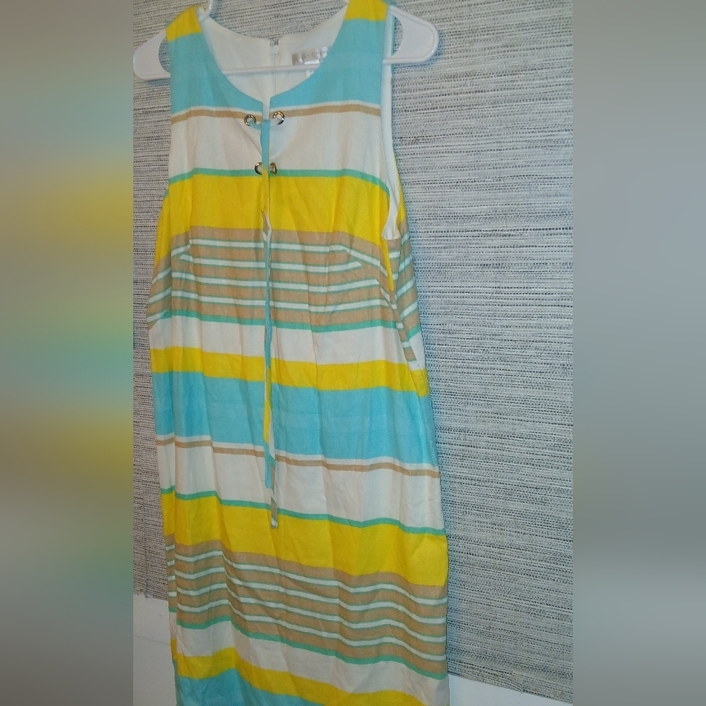 London Times Linen Blend Shift Dress​ - Picture 4 of 8